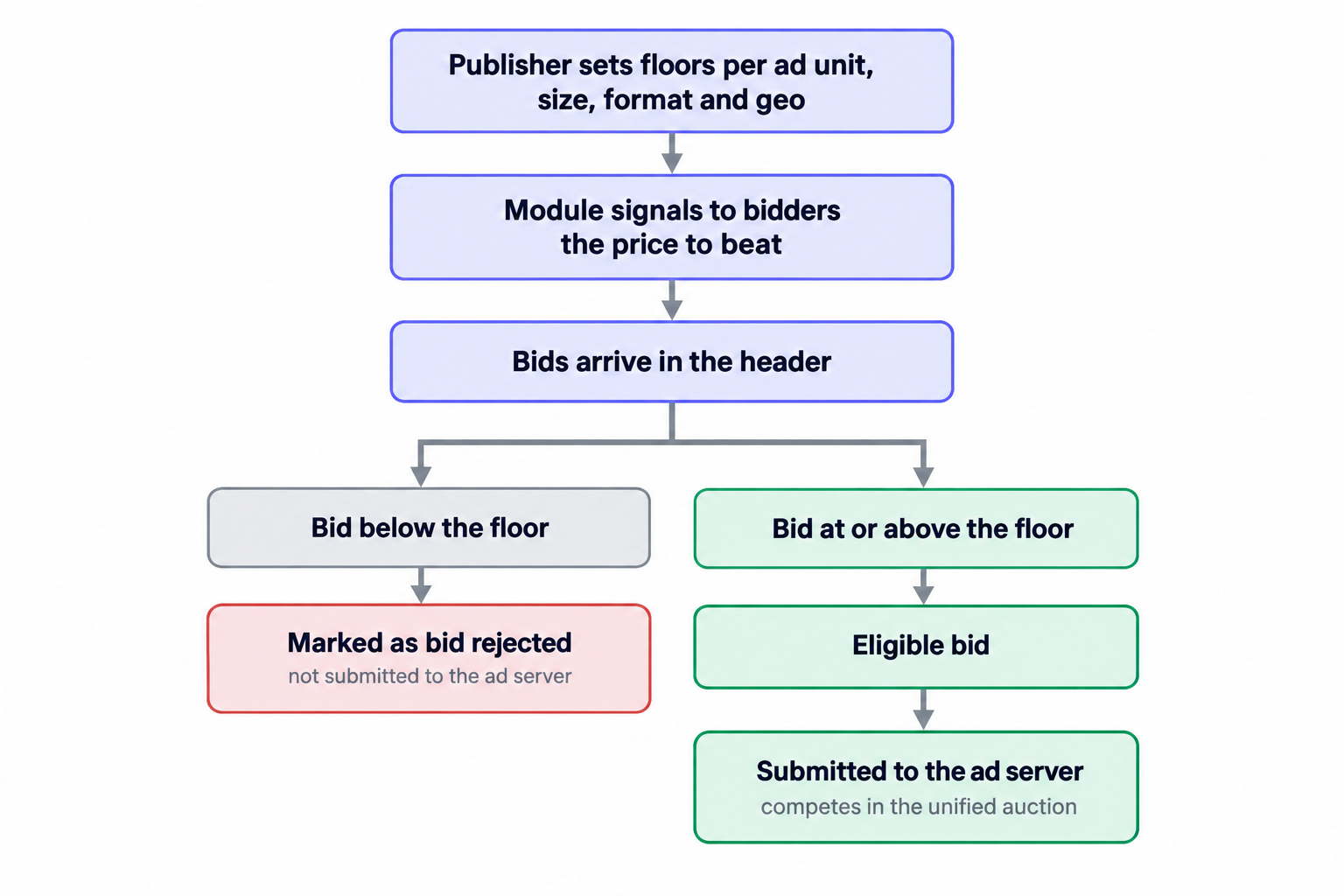 How the Price Floors Module handles a bid